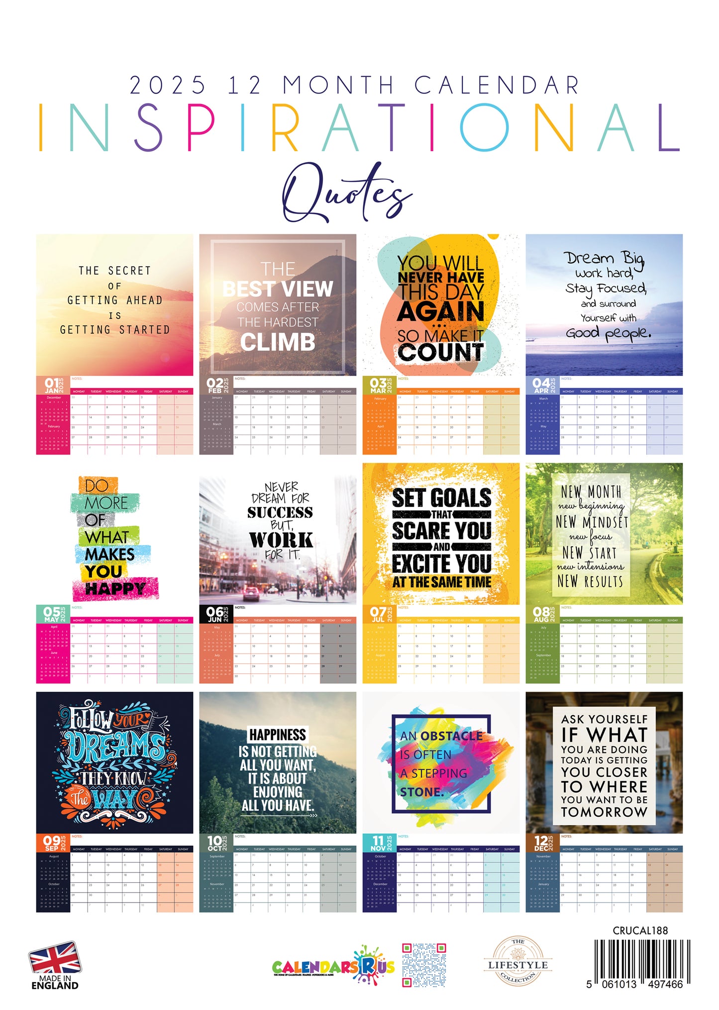 Inspirational Quotes Calendar 2025