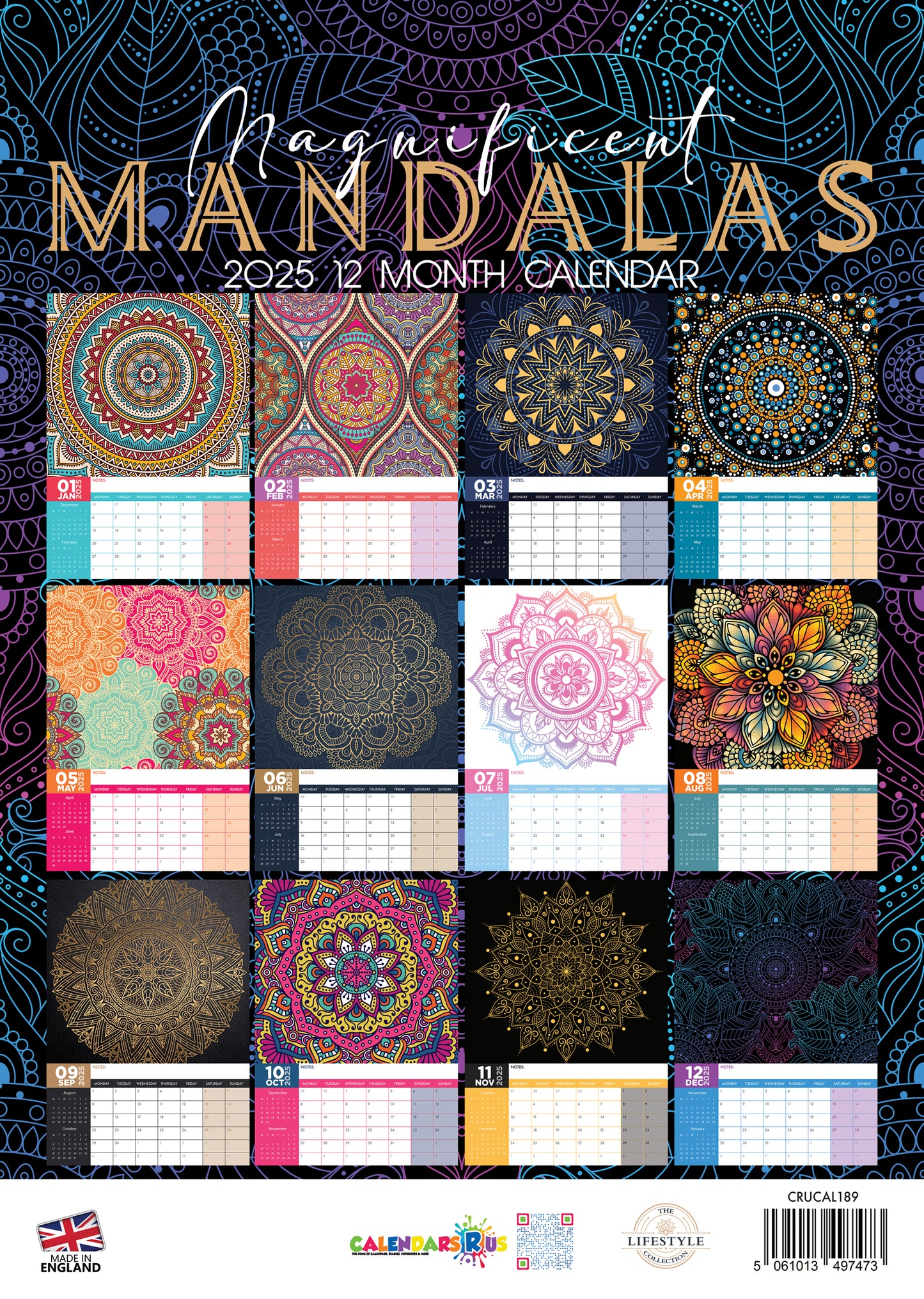 Magnificent Mandalas Calendar 2025