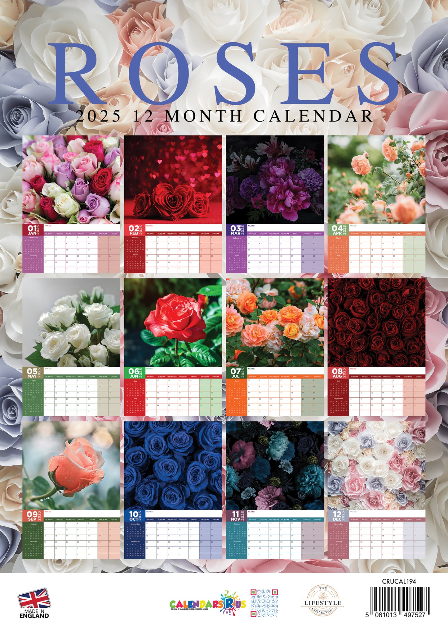 Roses Calendar 2025