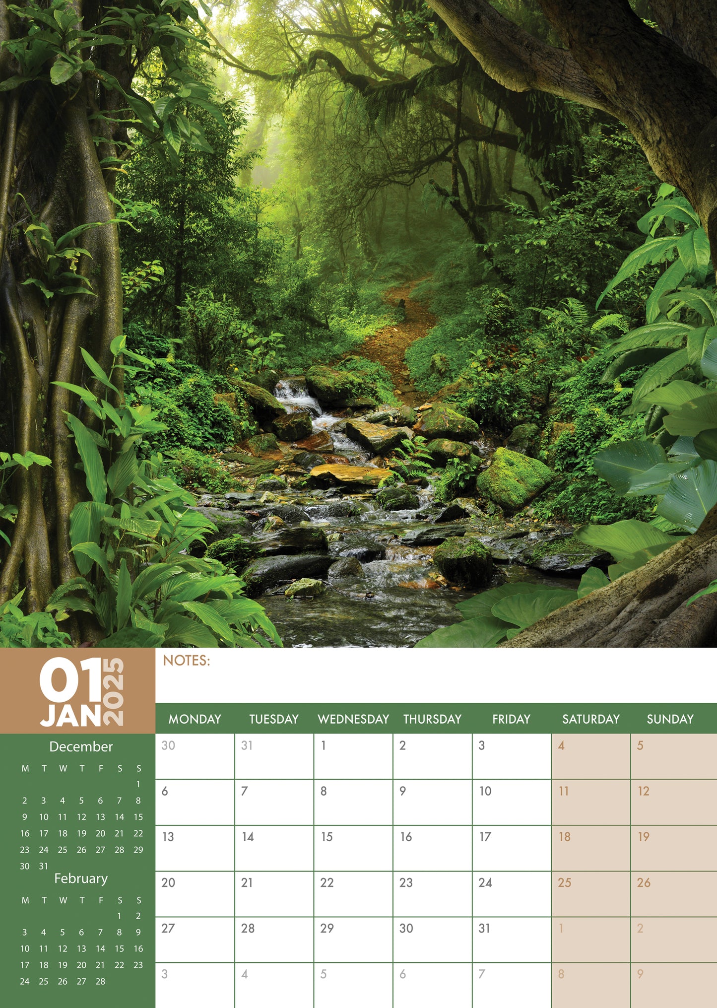 Deep Forest Calendar 2025