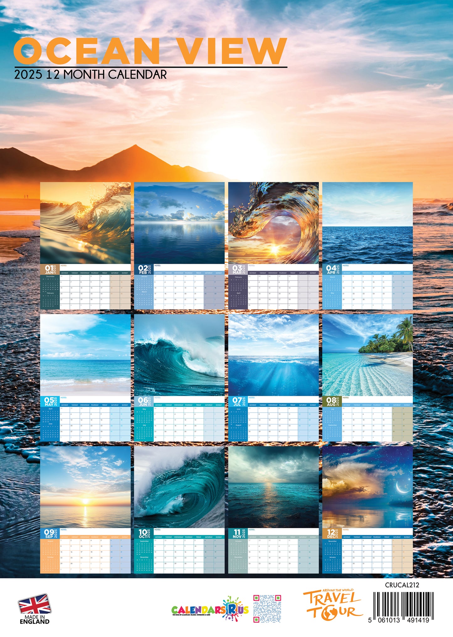 Ocean View Calendar 2025