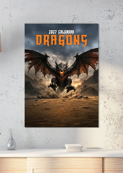 Dragons - A3 Calendar 2027