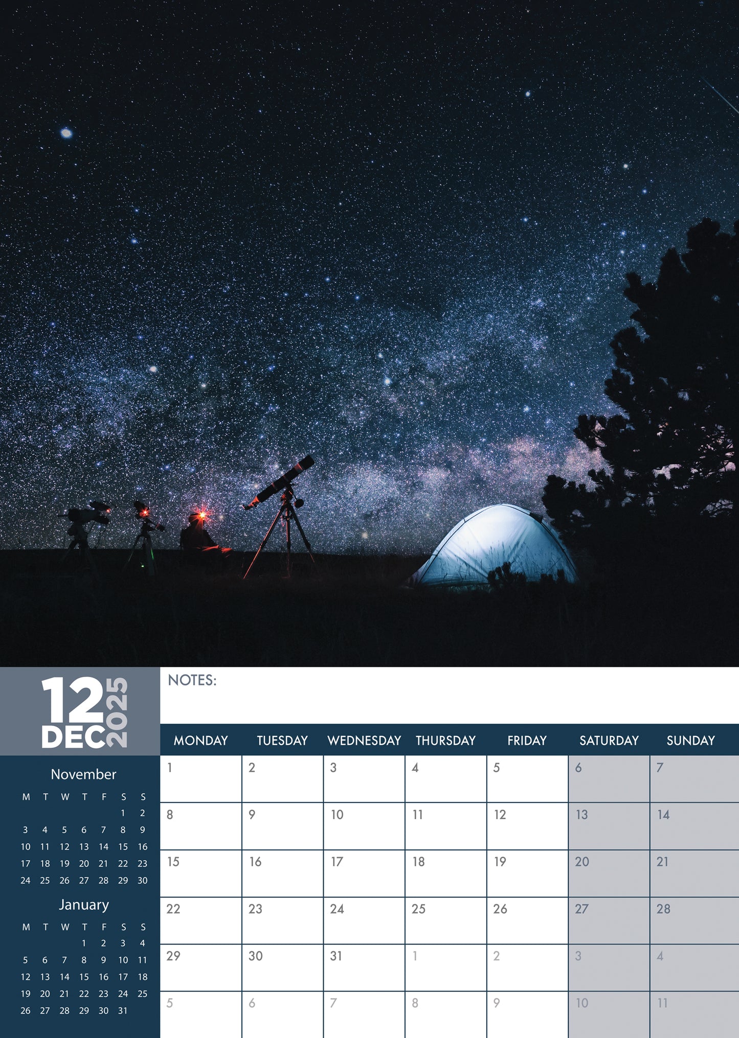 Stargazing Calendar 2025