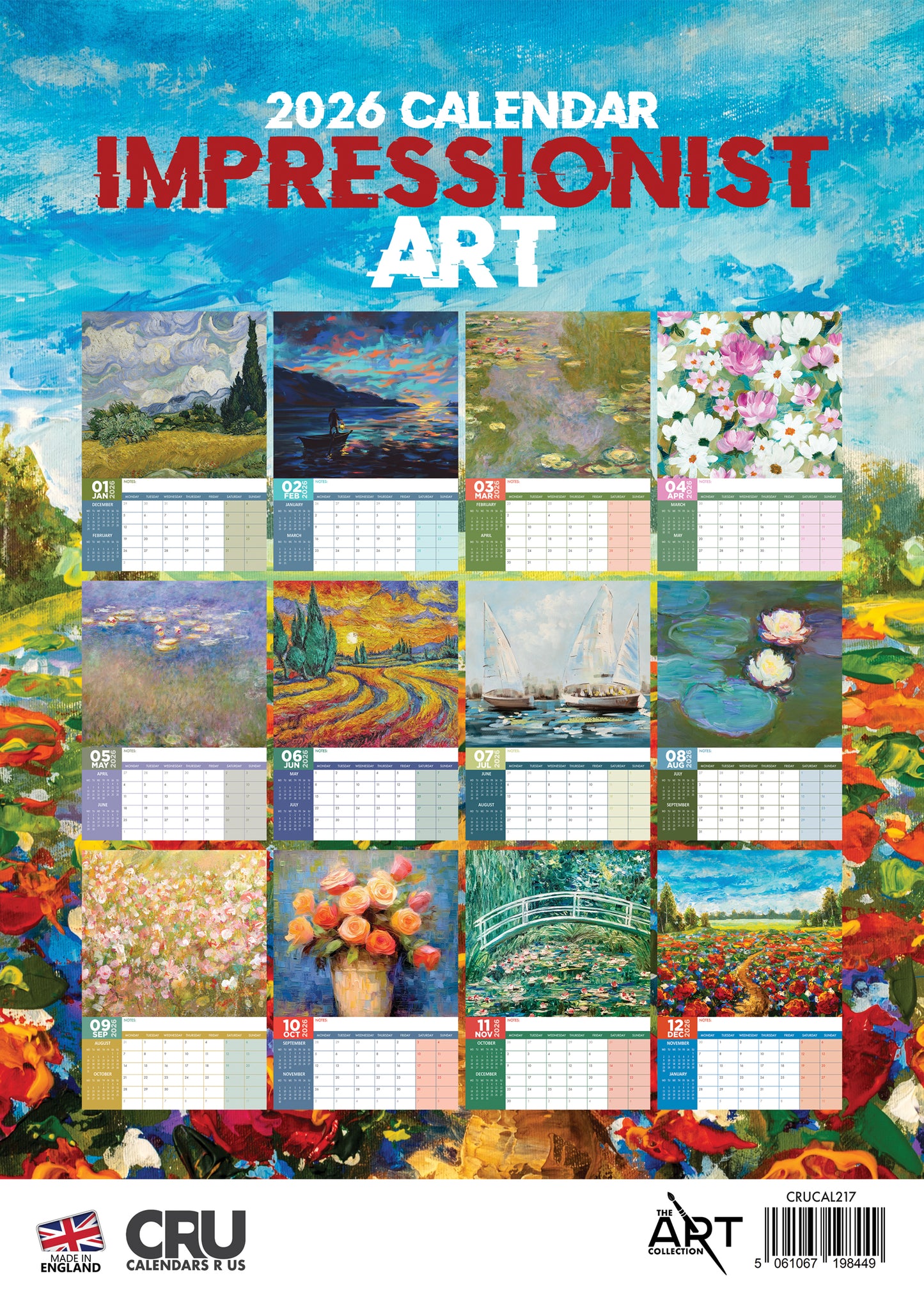 Impressionist - A3 Calendar 2026