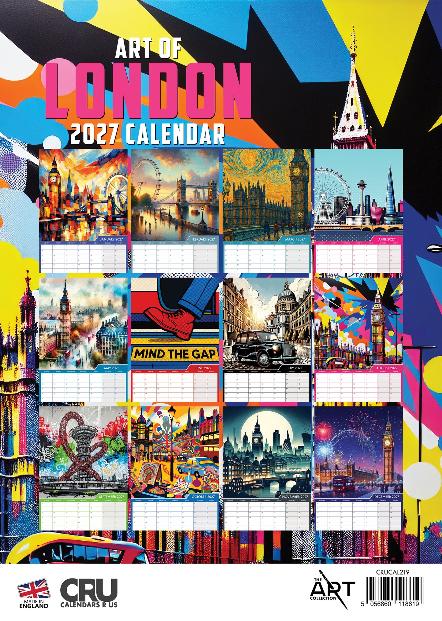 Art Of London - A3 Calendar 2027