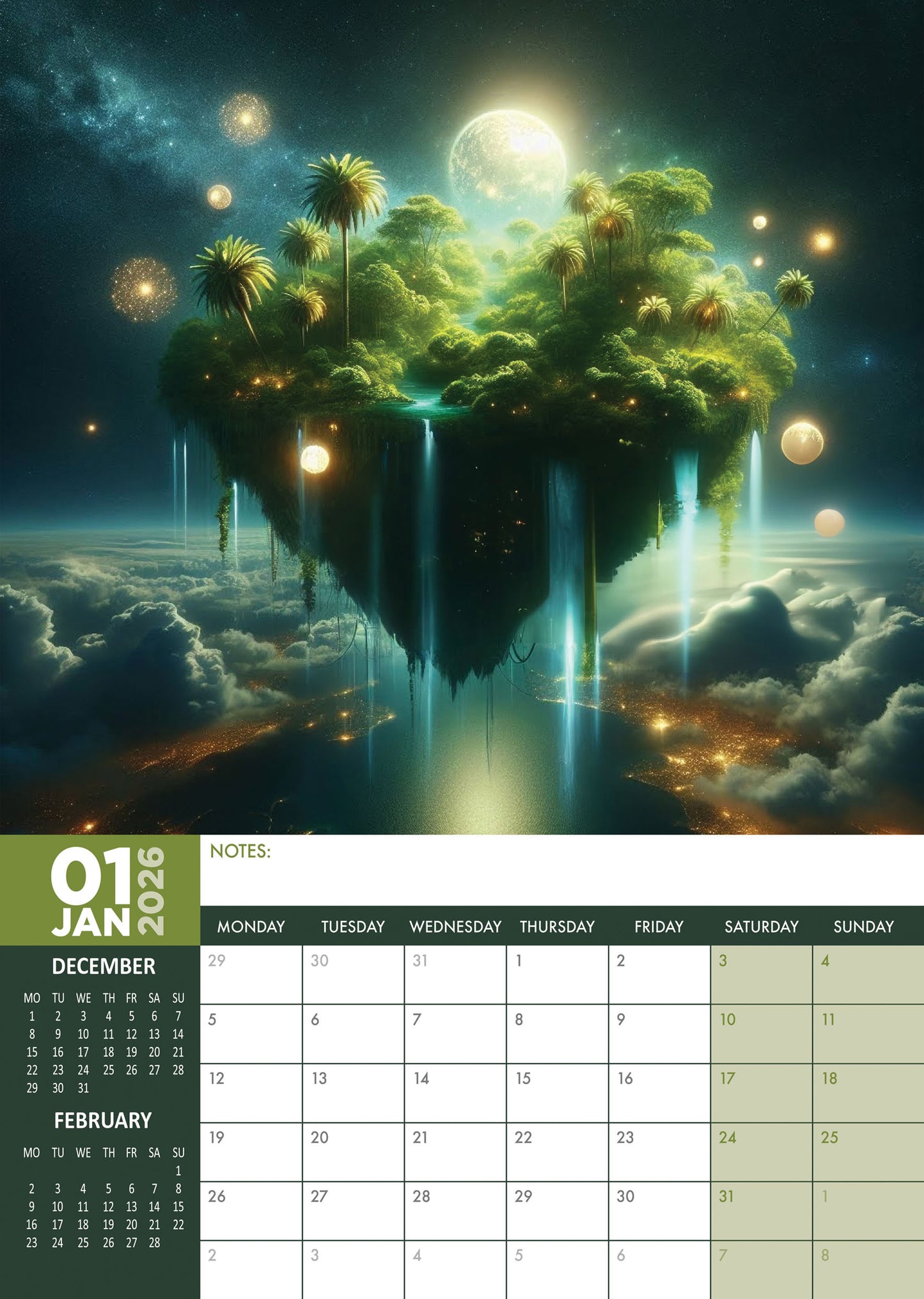 Modern Surrealism - A3 Calendar 2026