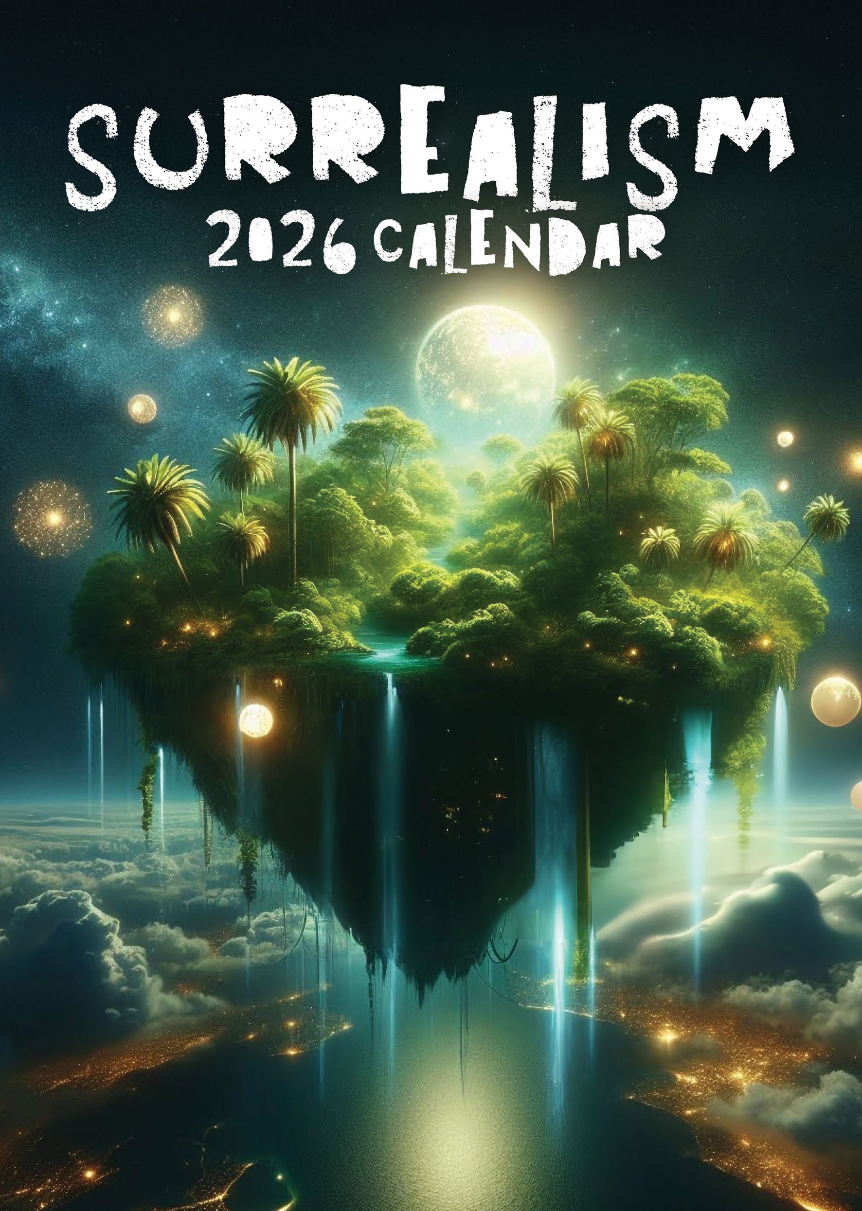 Modern Surrealism A3 Calendar 2026 cover with evocative surrealist imagery