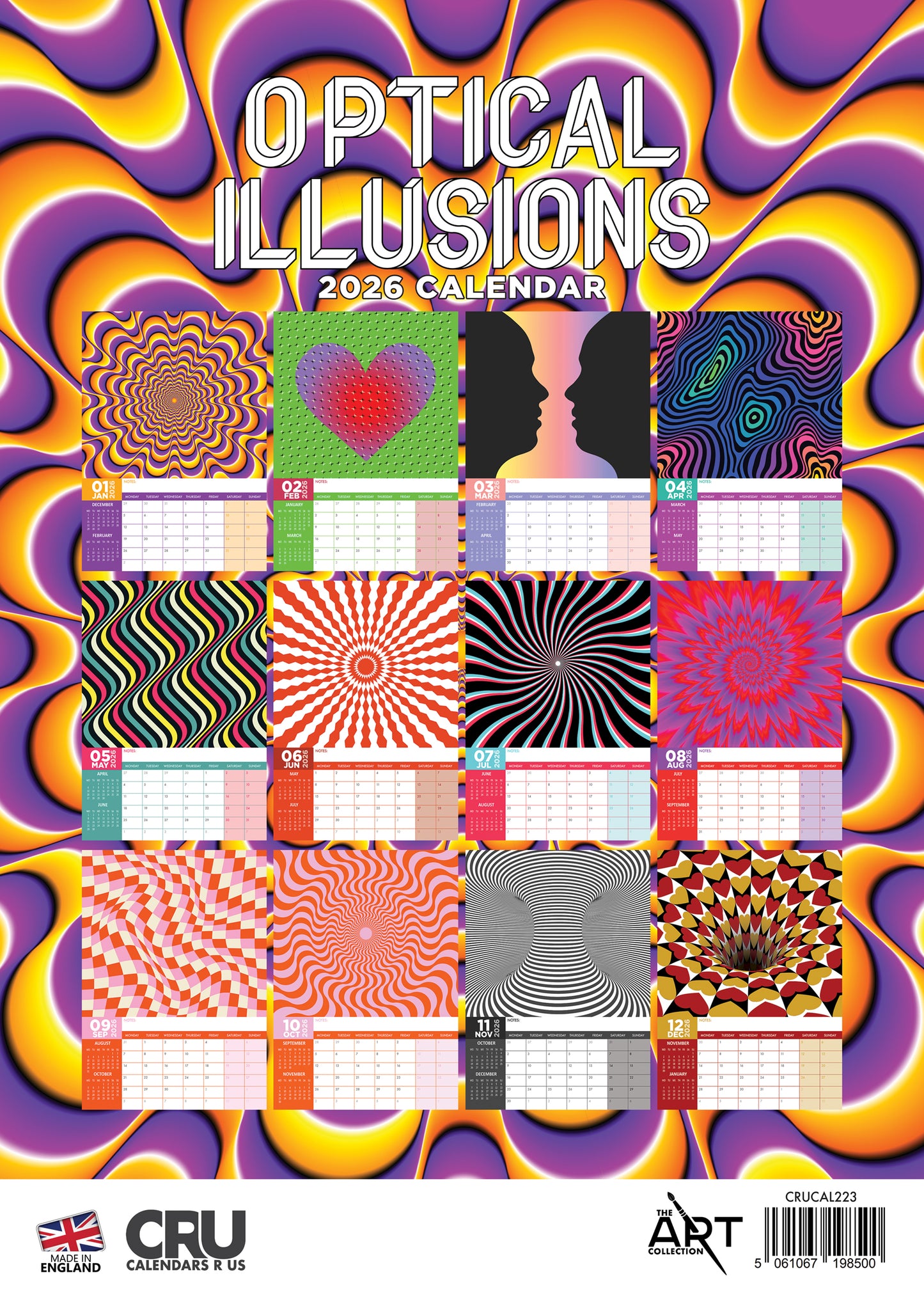 Optical Illusions - A3 Calendar 2026