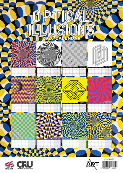 Optical Illusions - A3 Calendar 2027