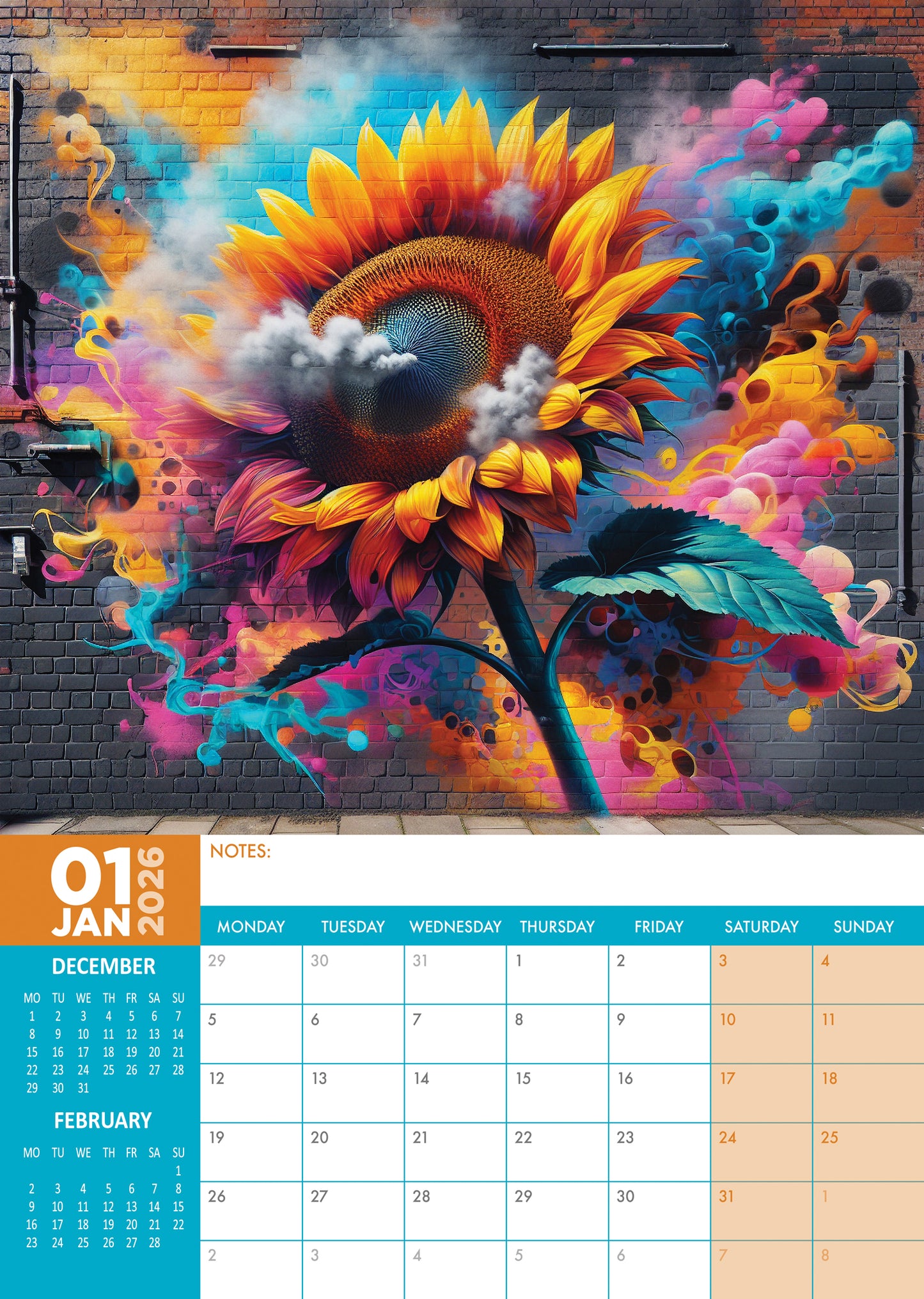 Street Art - A3 Calendar 2026