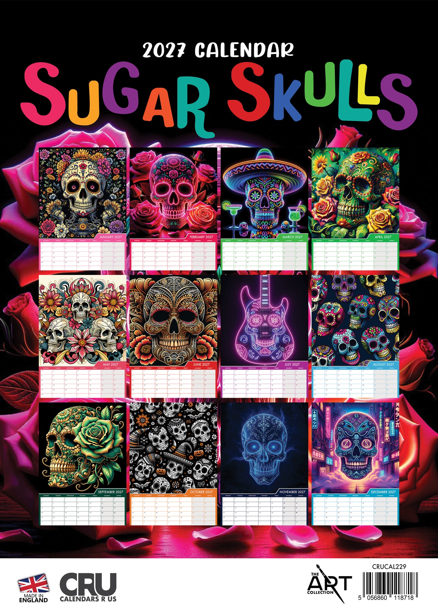 Sugar Skulls - A3 Calendar 2027