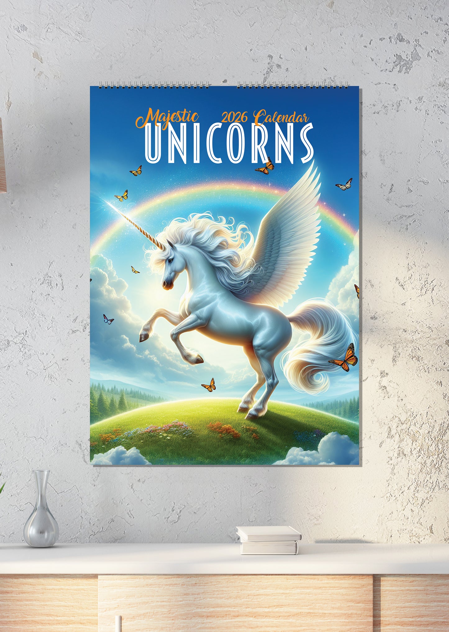 Majestic Unicorns - A3 Calendar 2026