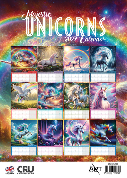 Majestic Unicorns - A3 Calendar 2027