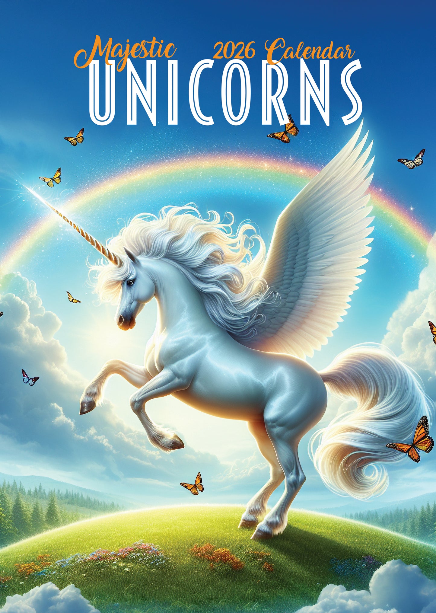 Majestic Unicorns - A3 Calendar 2026