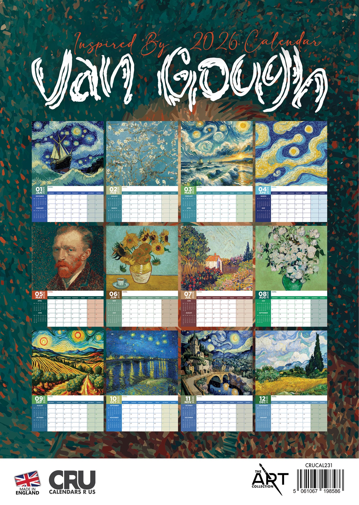 Van Gogh - A3 Calendar 2026