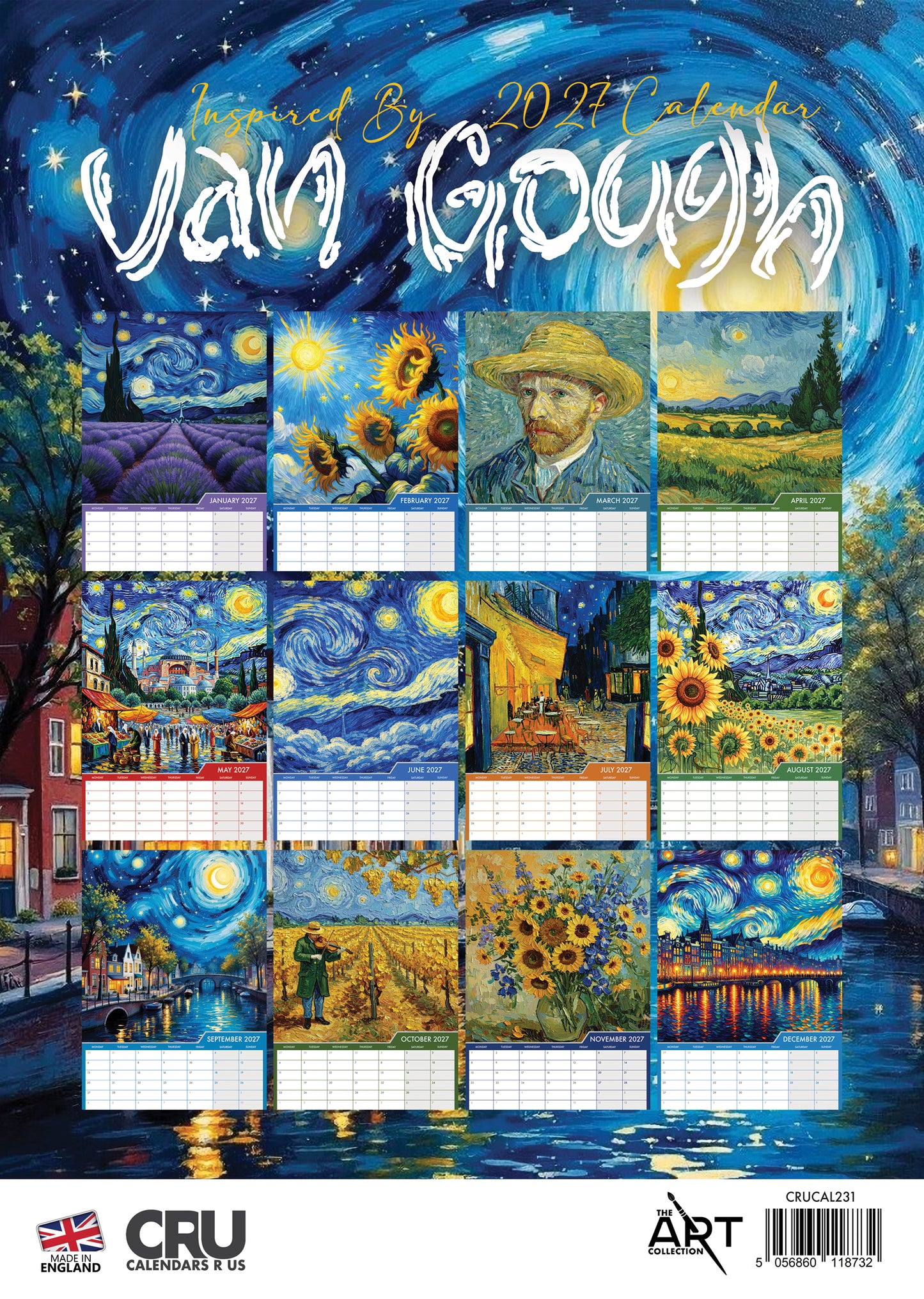 Van Gogh - A3 Calendar 2027