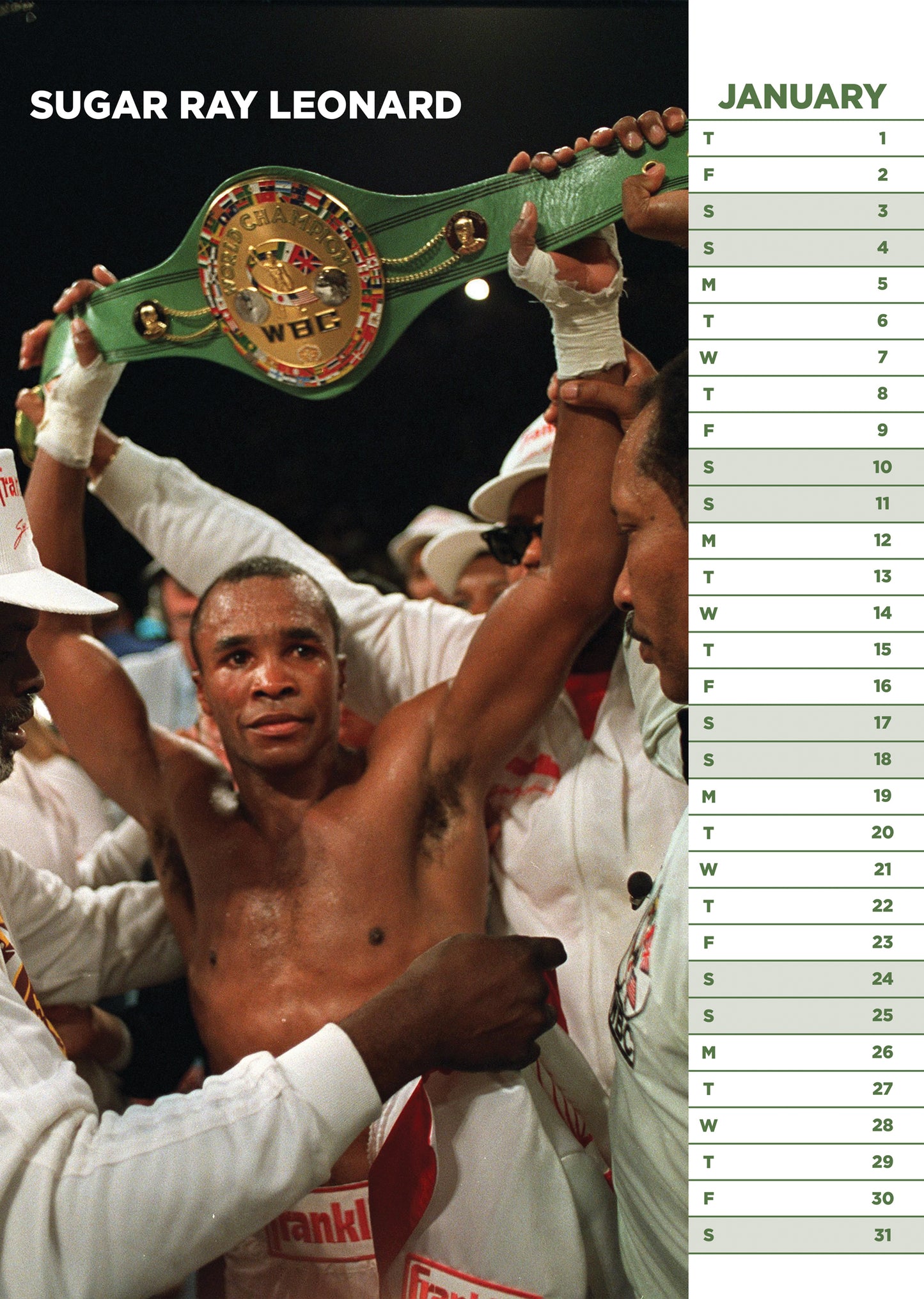 Boxing Legends - A3 Calendar 2026 – CalendarsRus
