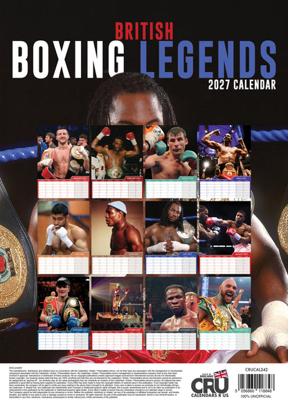 Boxing Legends - A3 Calendar 2027