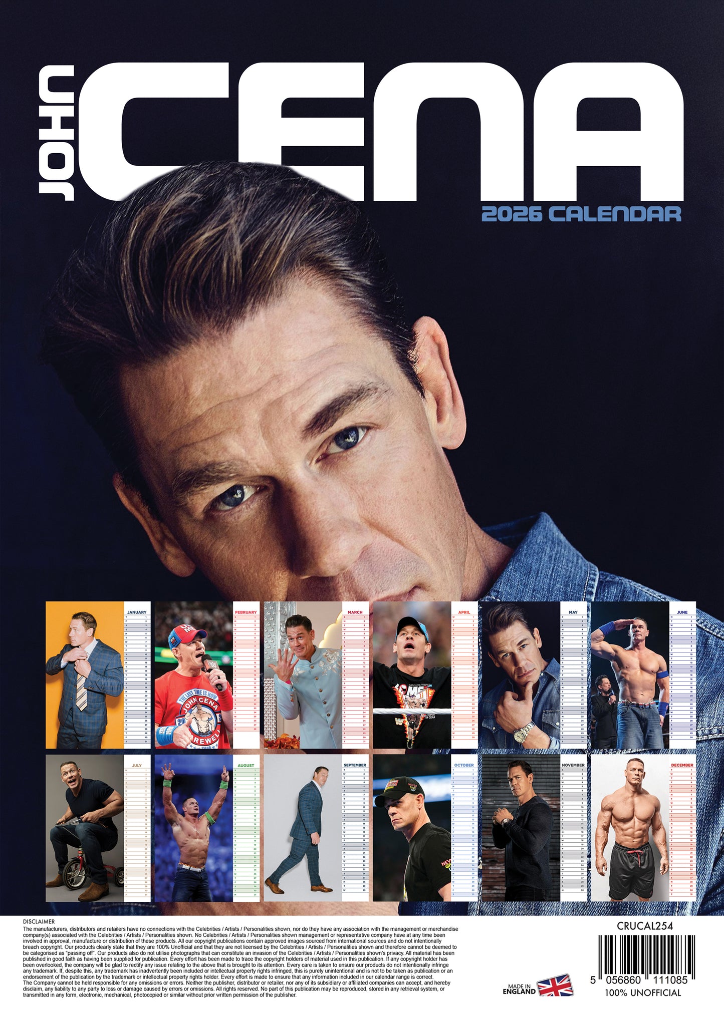 John Cena - A3 Calendar 2026