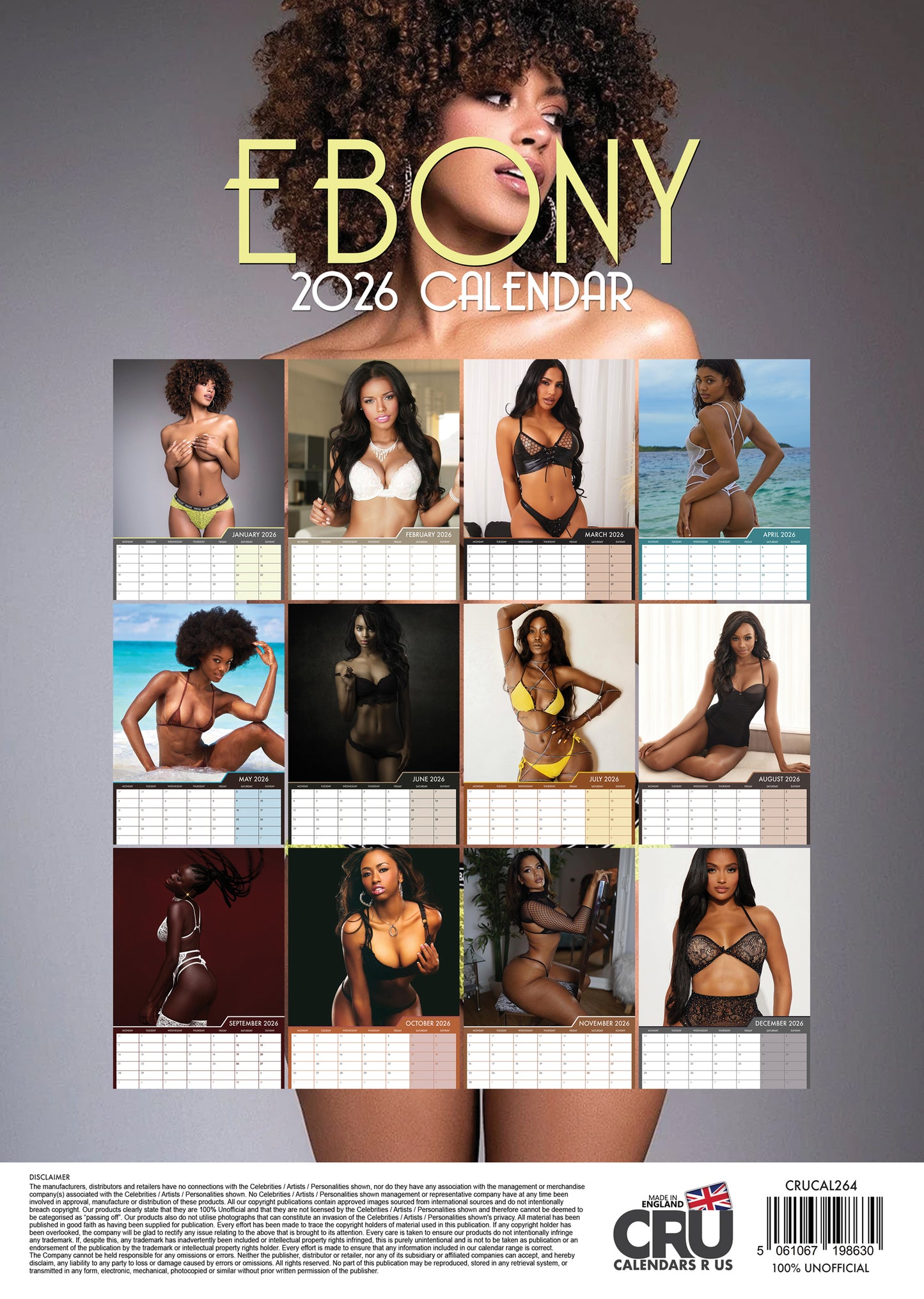 Ebony - A3 Calendar 2026