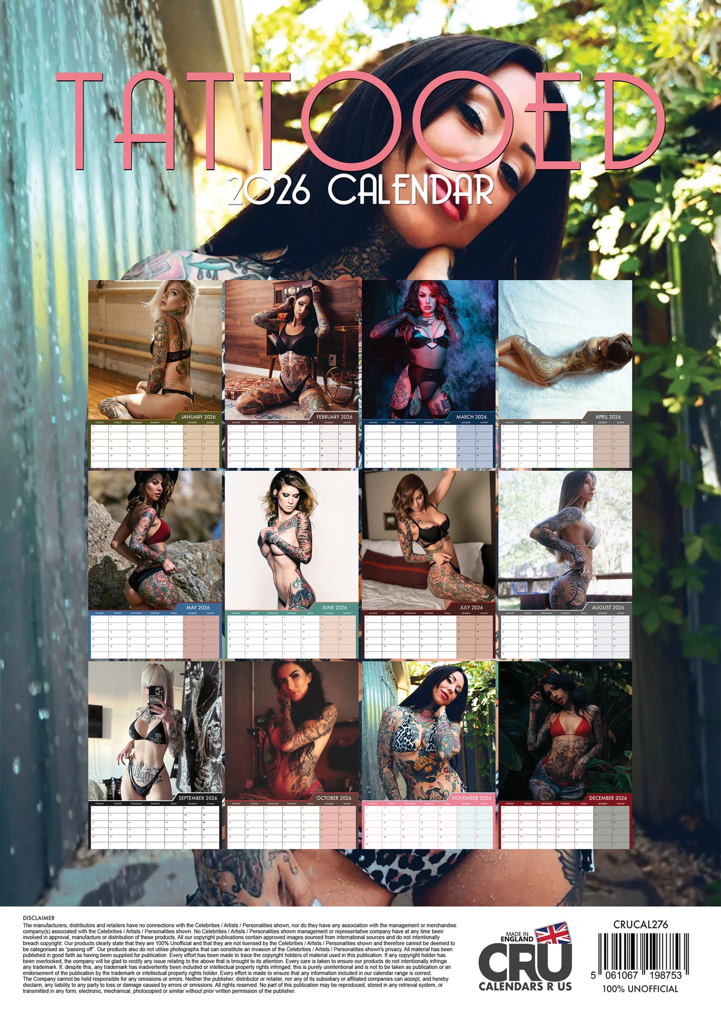 Tattooed - A3 Calendar 2026