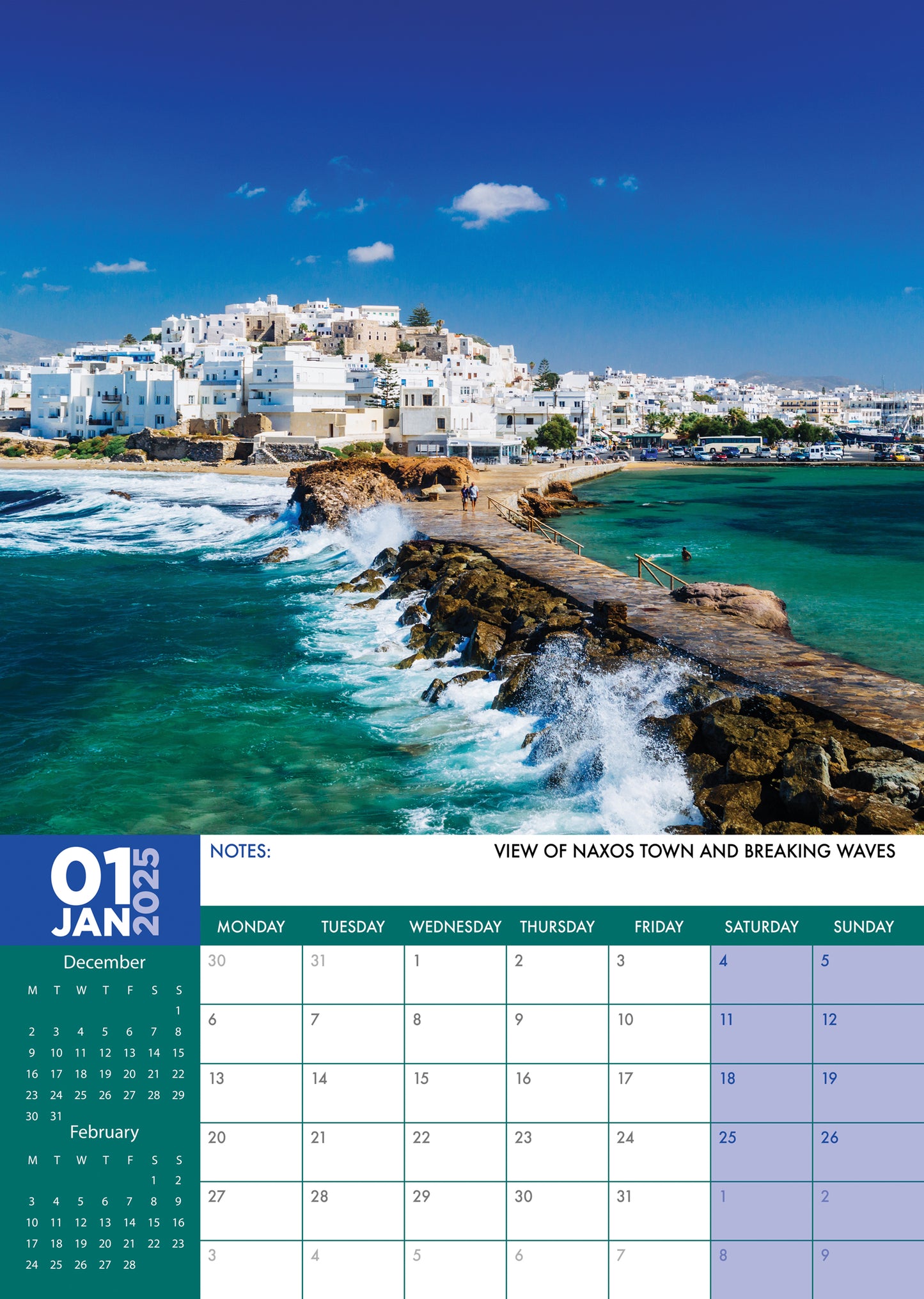 Greek Isles Calendar 2025