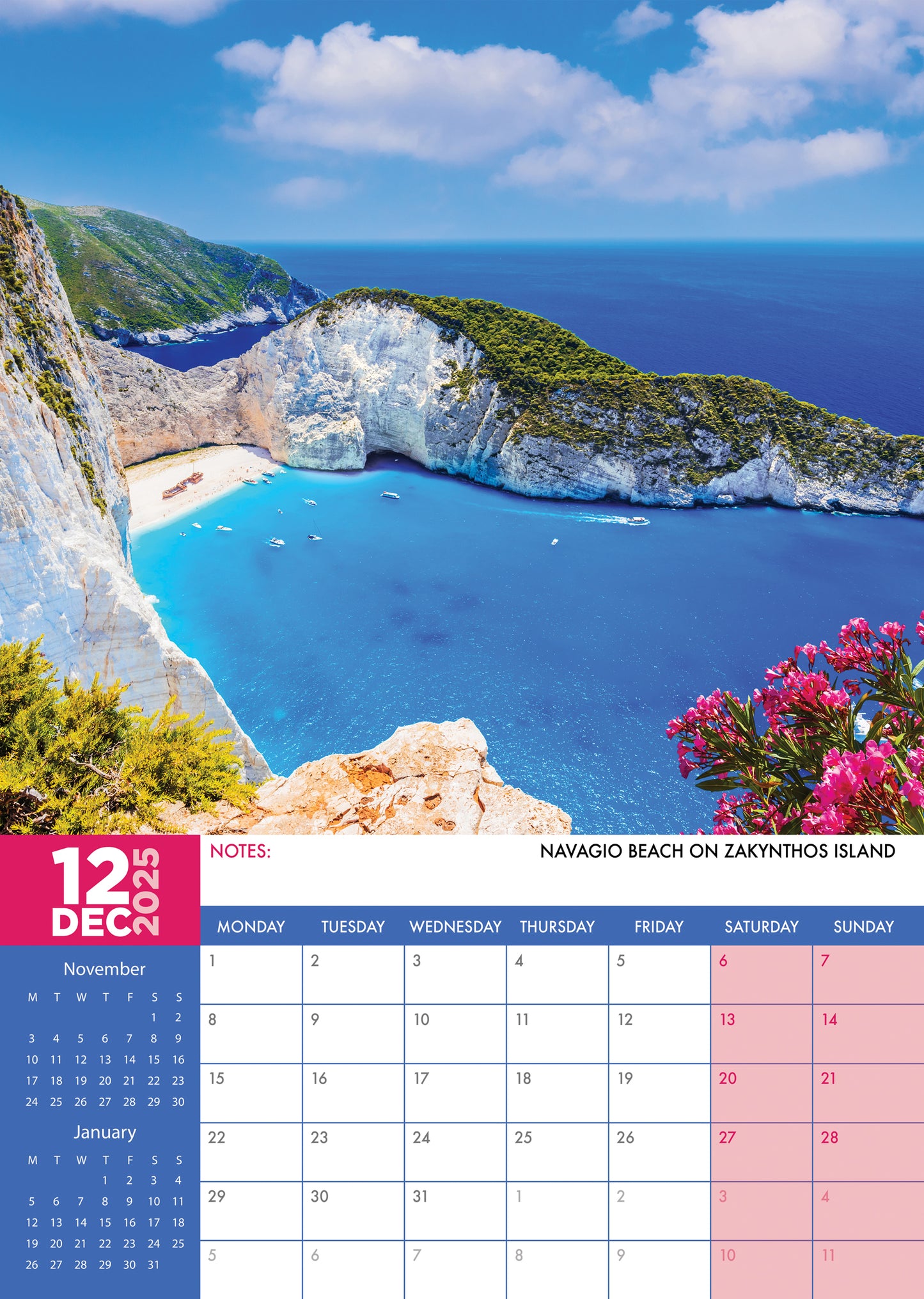 Greek Isles Calendar 2025