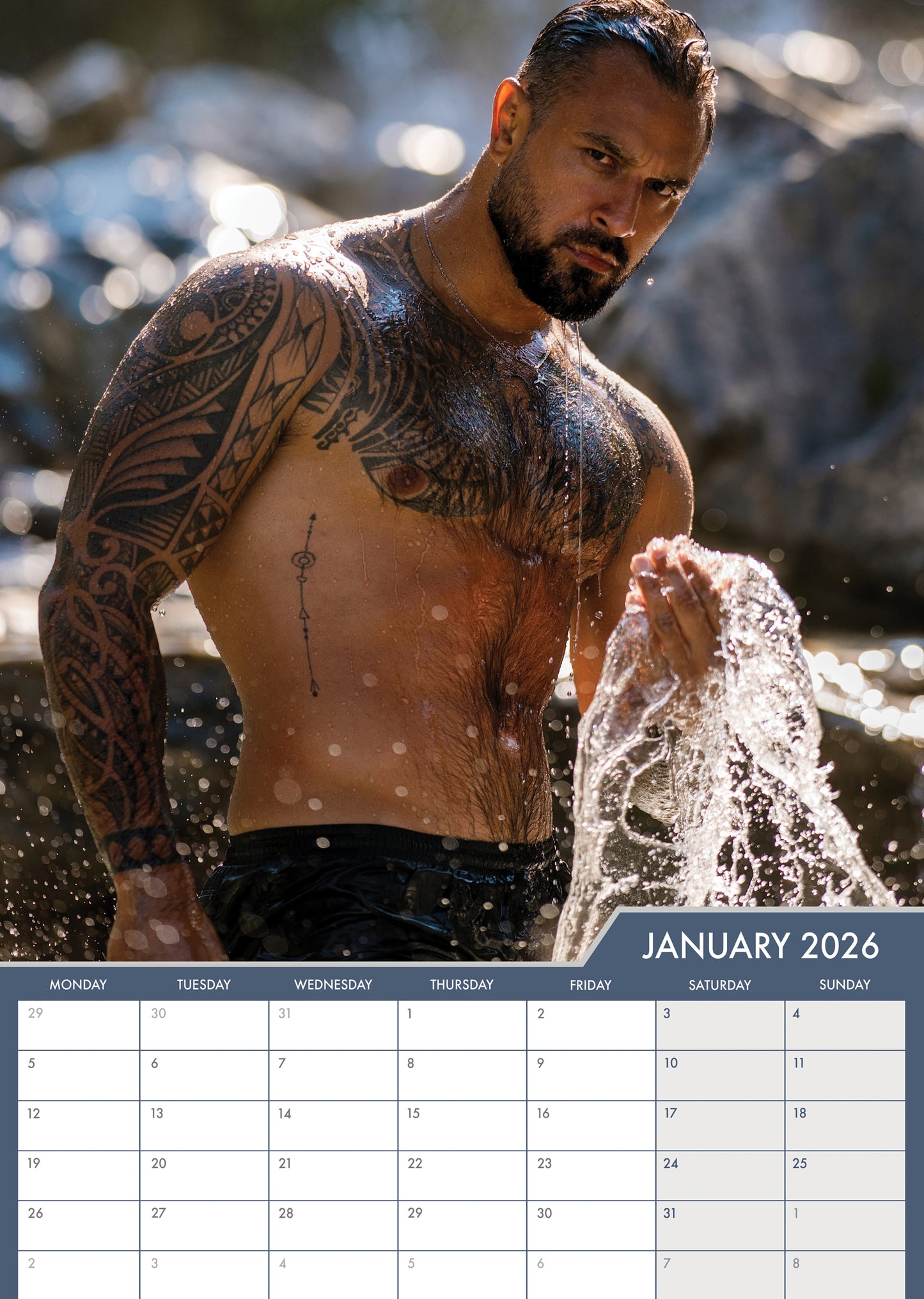 Hunks - A3 Calendar 2026