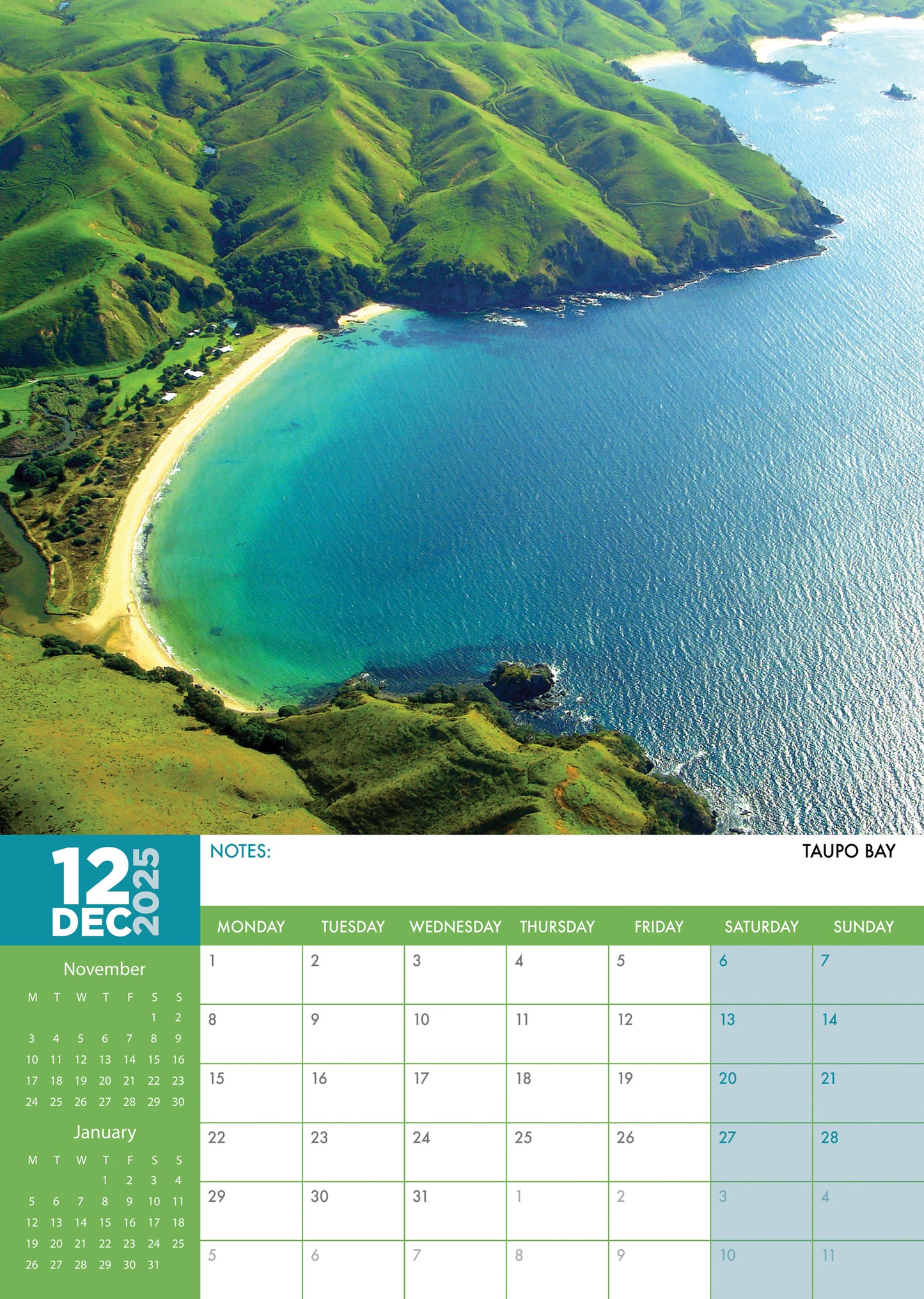 New Zealand Calendar 2025