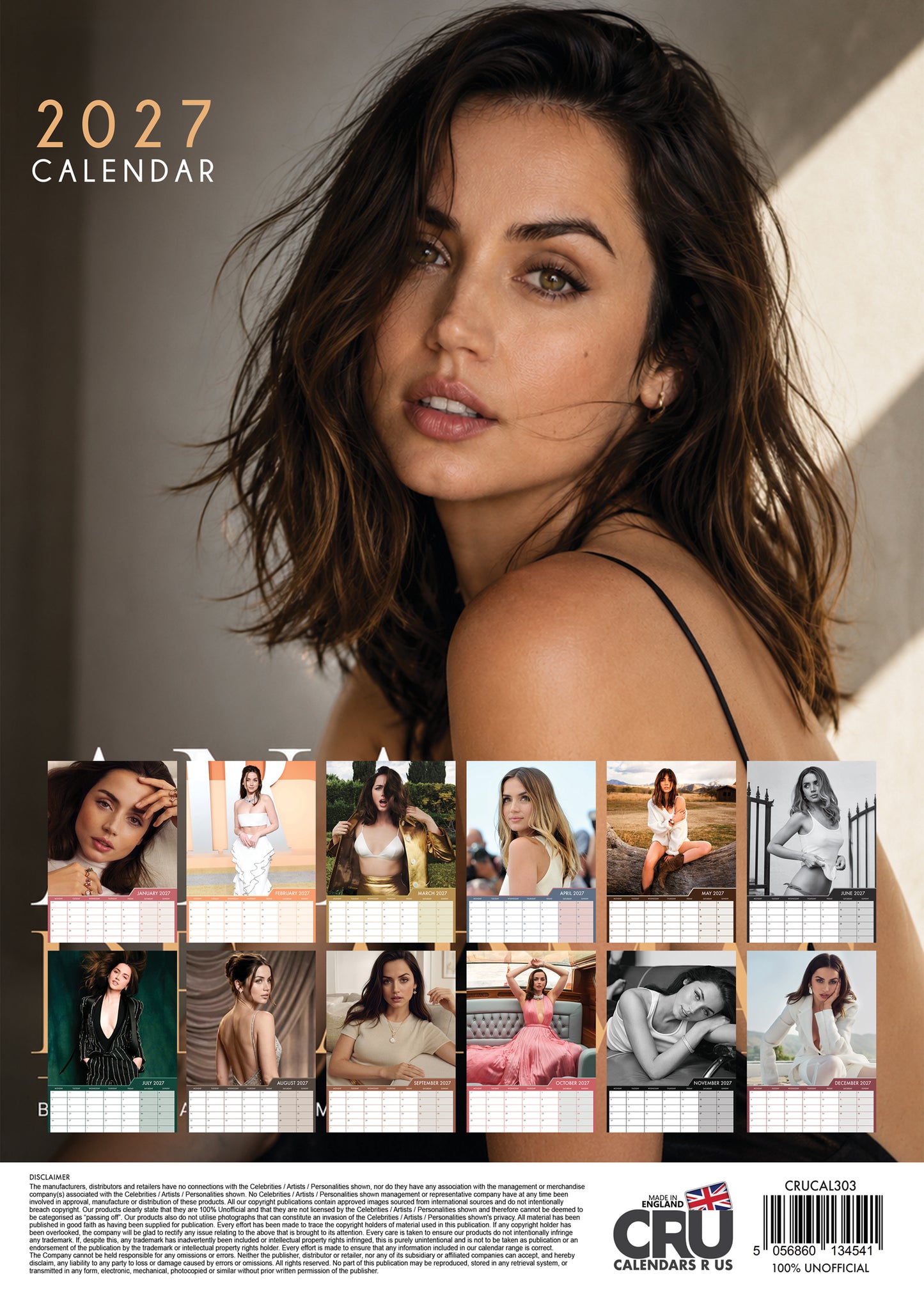 Ana De Armas - A3 Calendar 2027
