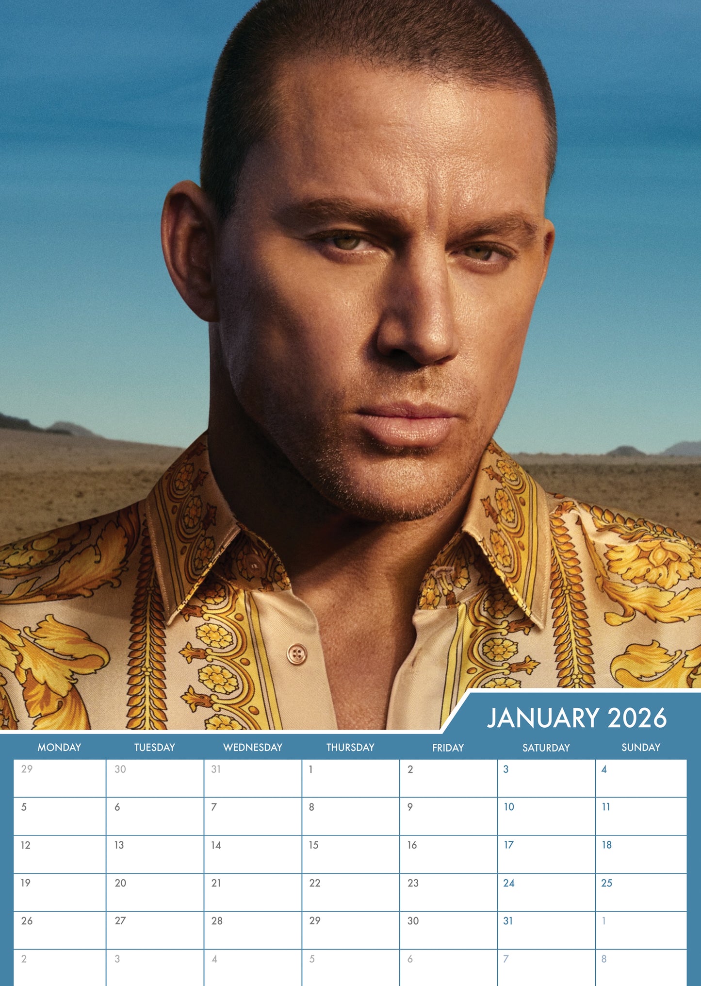 Channing Tatum - A3 Calendar 2026