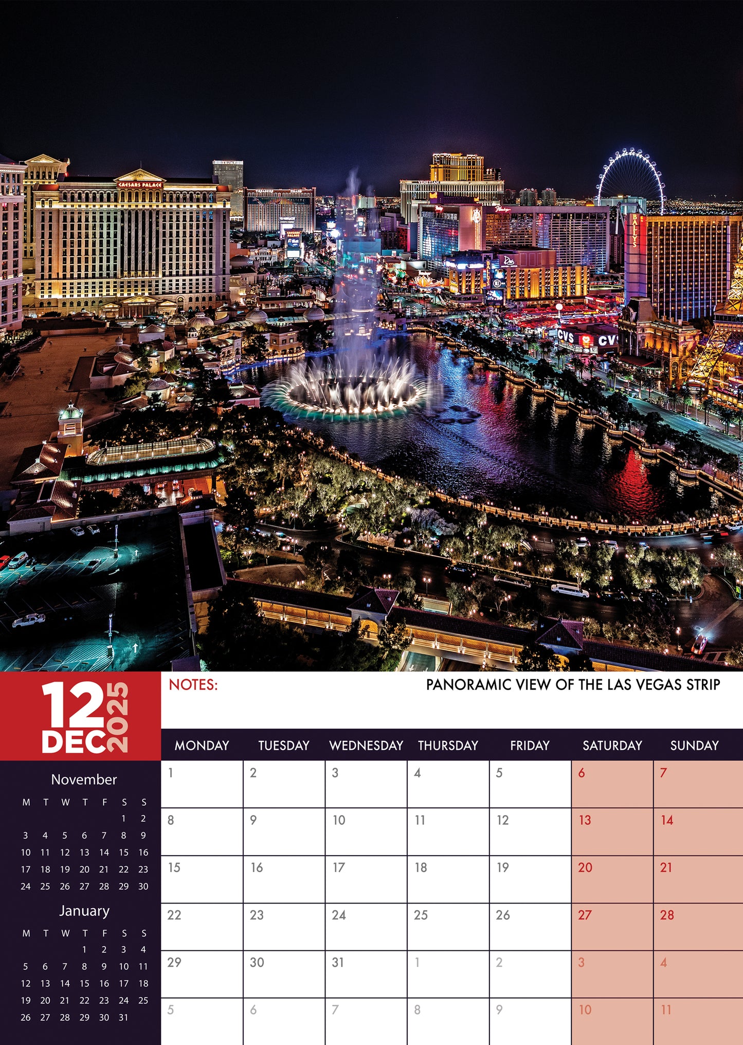 USA Calendar 2025