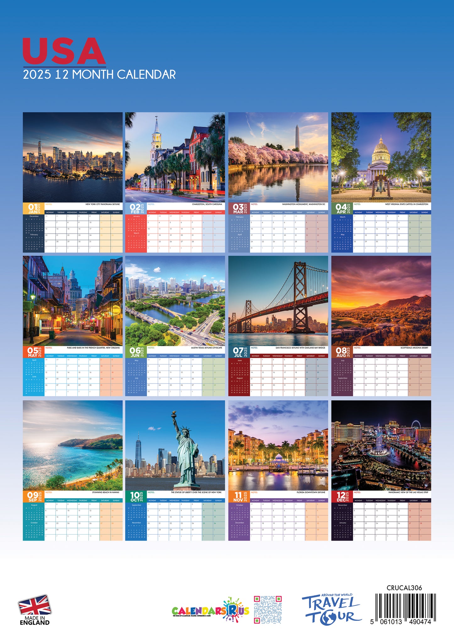 USA Calendar 2025