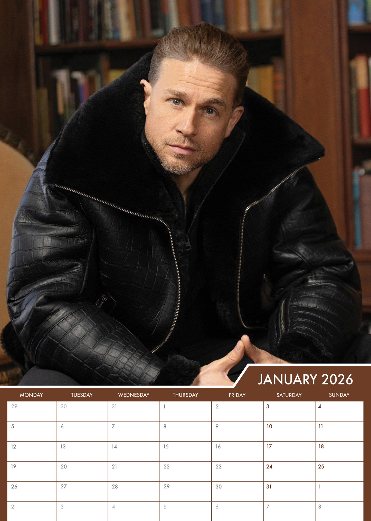 Charlie Hunnam - A3 Calendar 2026