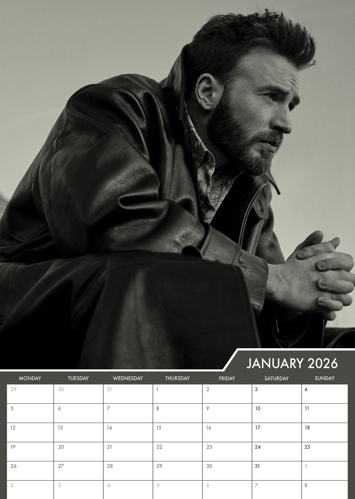Chris Evans - A3 Calendar 2026