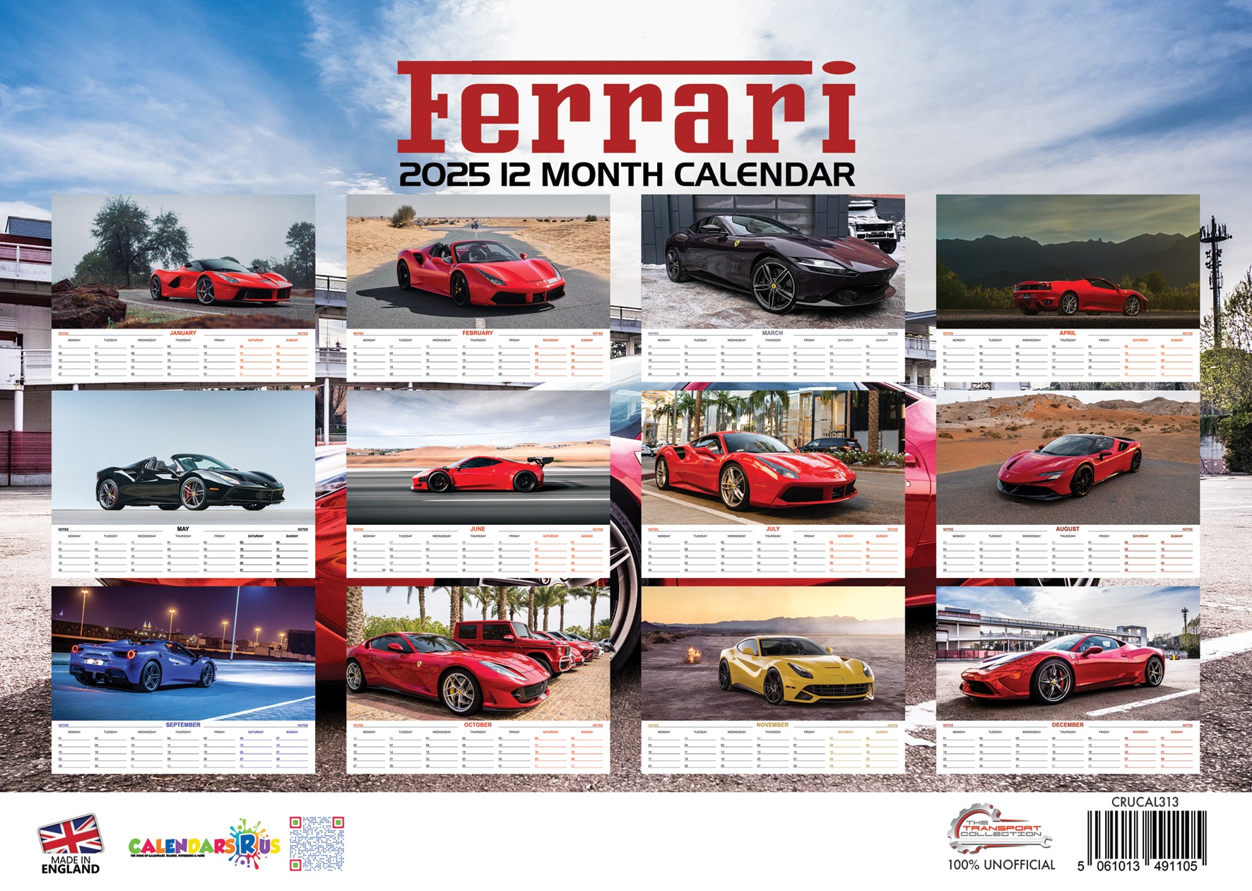 Ferrari Calendar 2025 – CalendarsRus