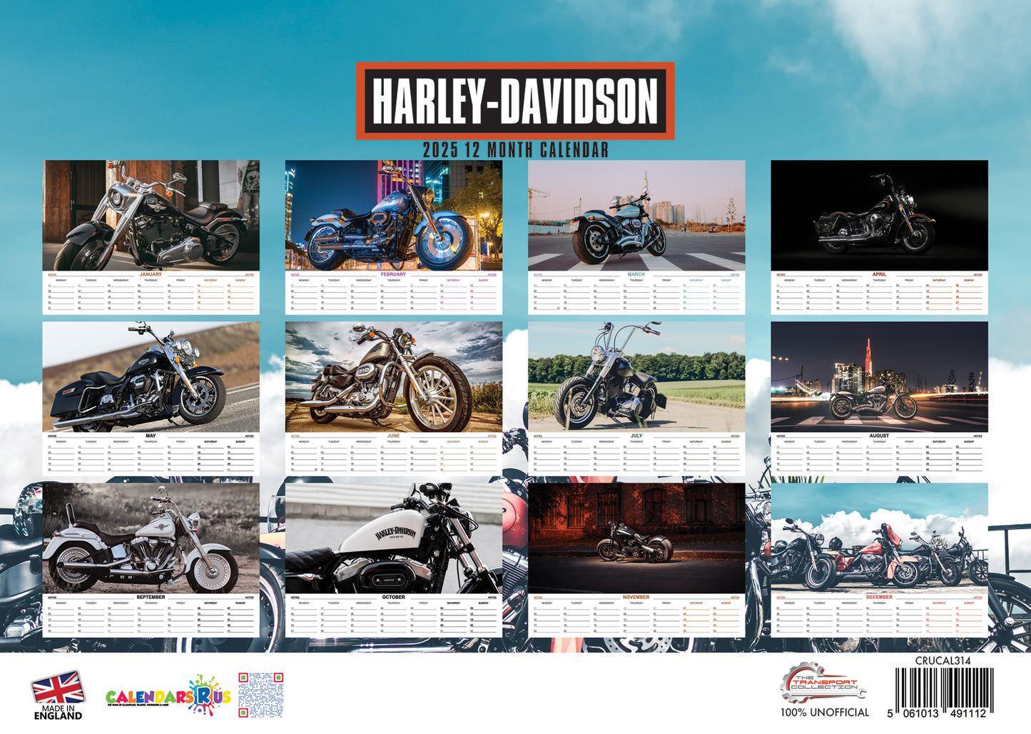 Harley Davidson Calendar 2025