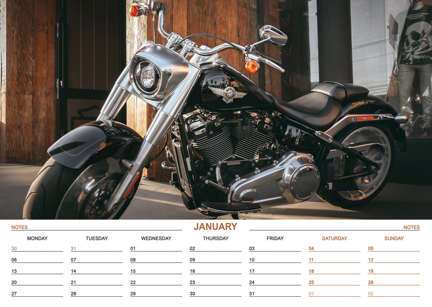 Harley Davidson Calendar 2025