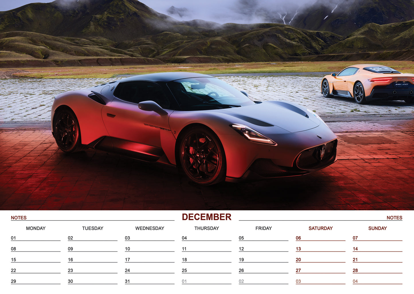 Maserati Calendar 2025