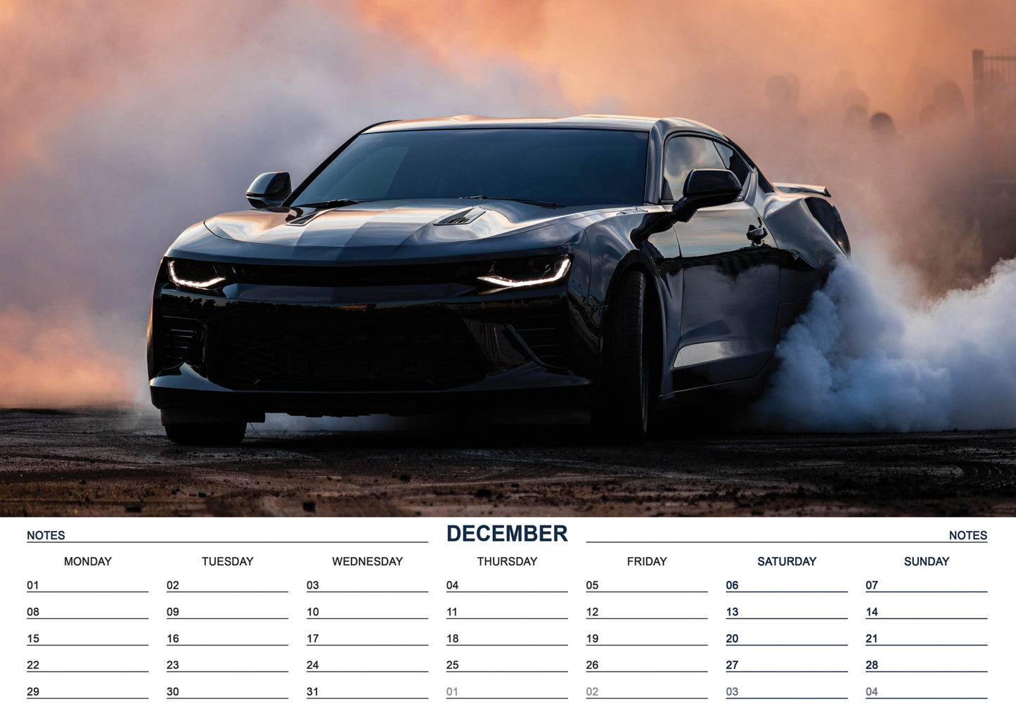 Muscle Cars Calendar 2025