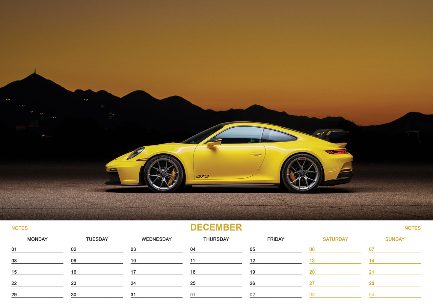 Porsche Calendar 2025