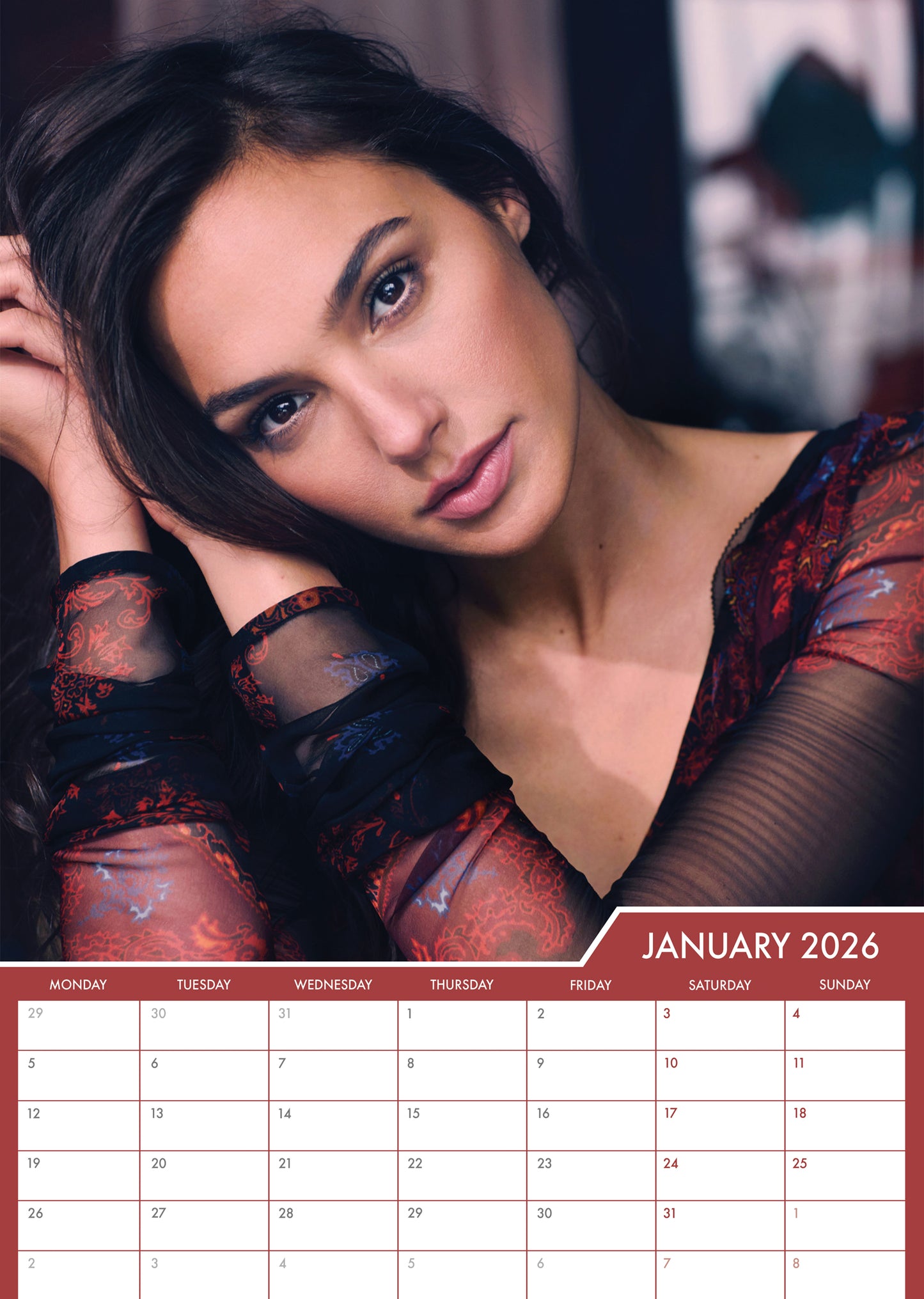 Gal Gadot - A3 Calendar 2026