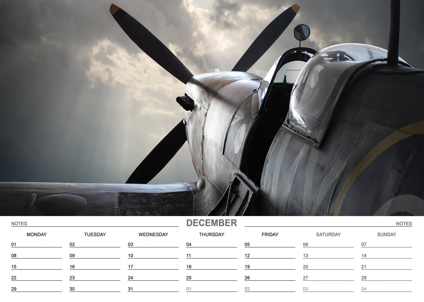 Spitfires Calendar 2025