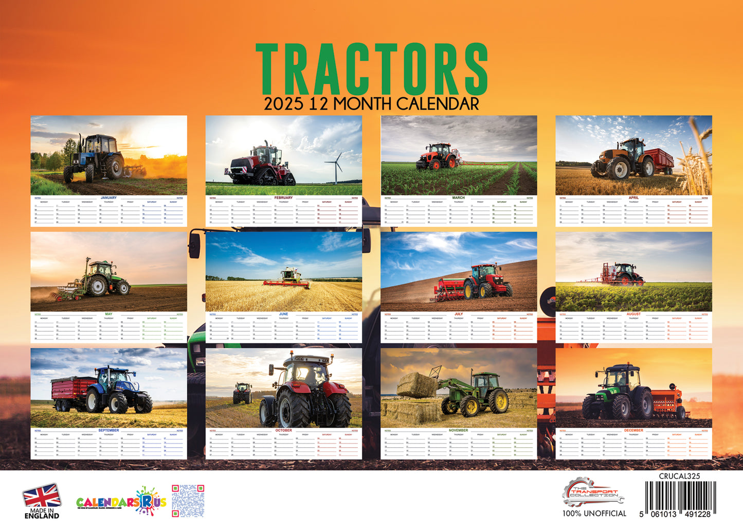 Tractors Calendar 2025