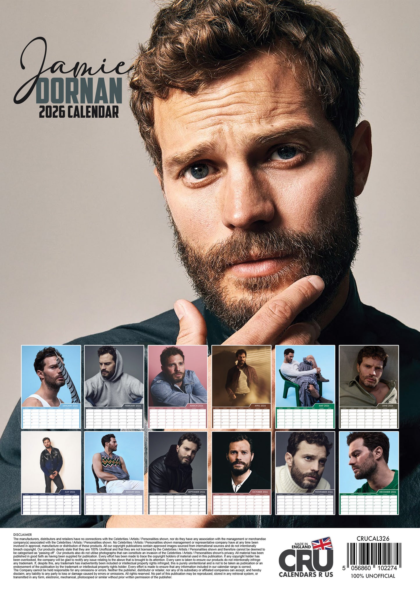 Jamie Dornan - A3 Calendar 2026