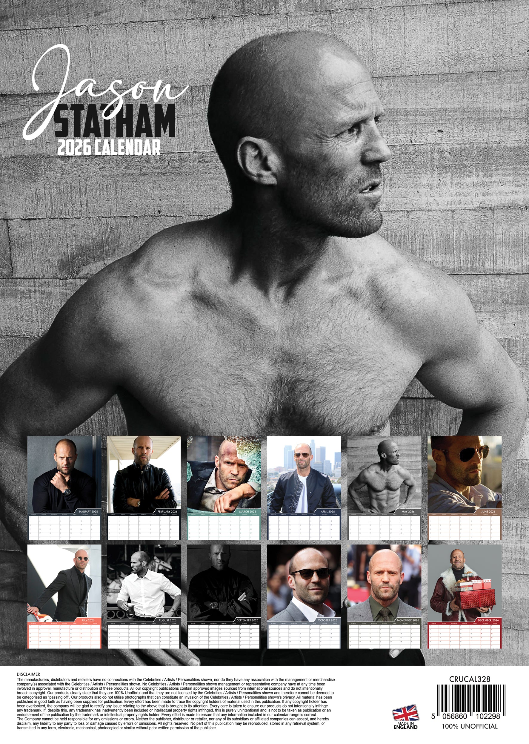 Jason Statham A3 Calendar 2026 