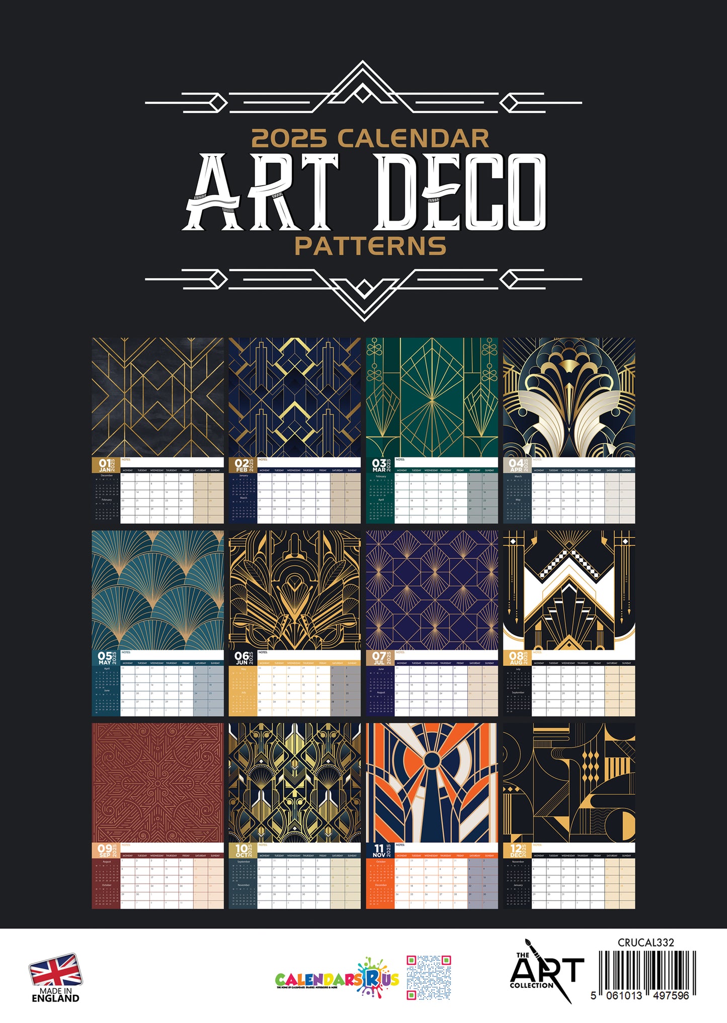 Art Deco Calendar 2025