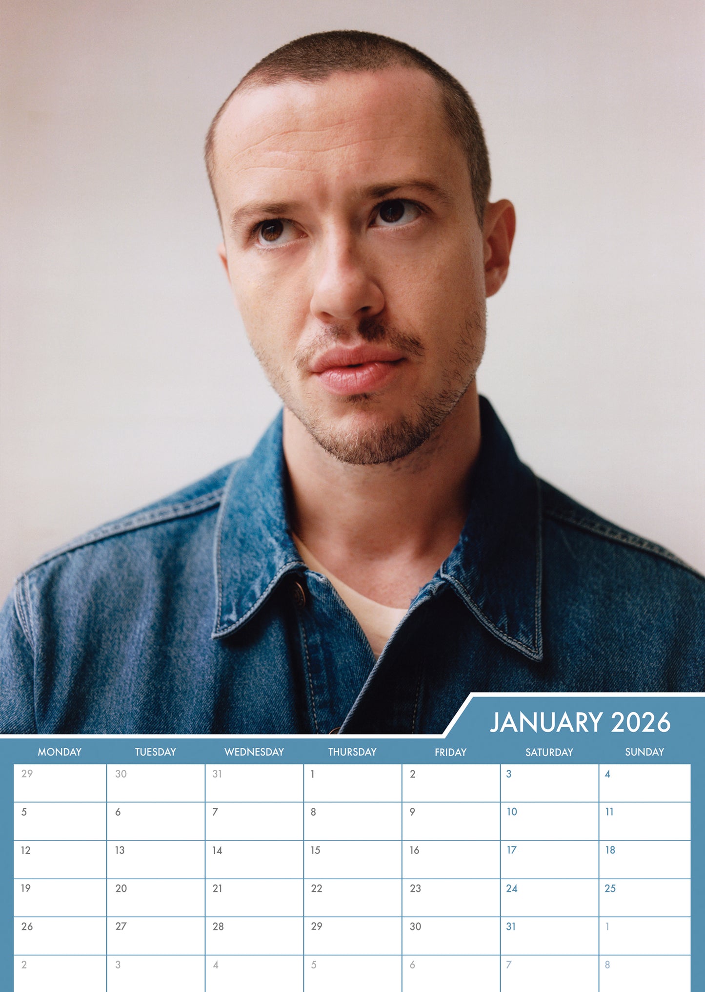 Joseph Quinn - A3 Calendar 2026