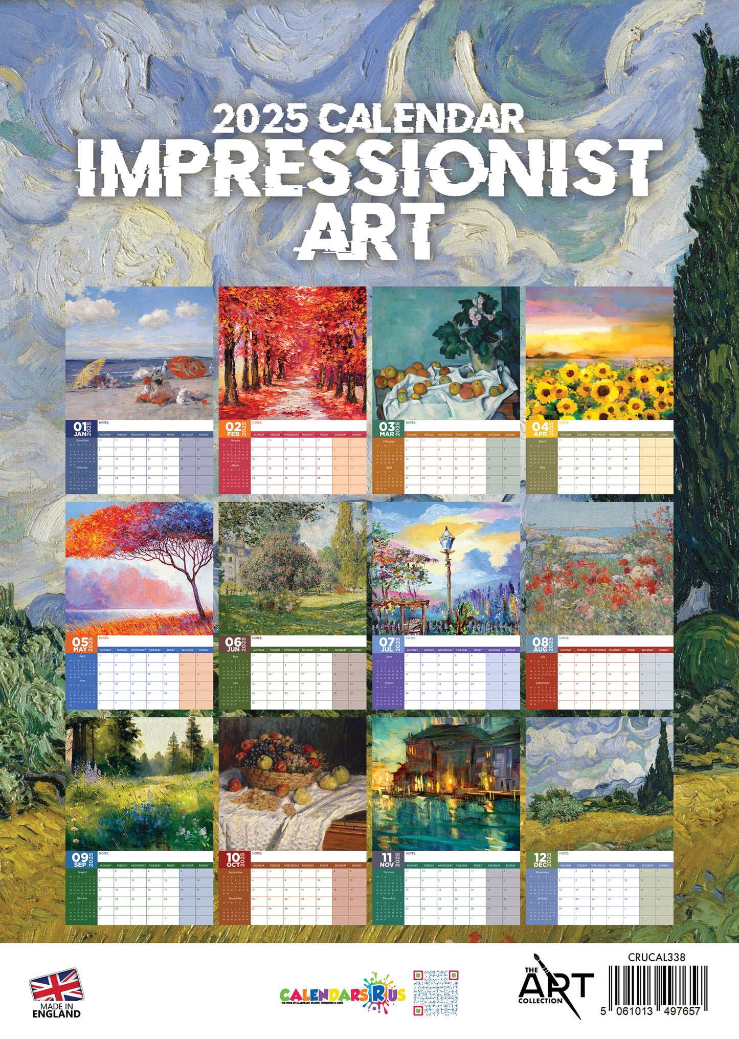 Impressionist Calendar 2025