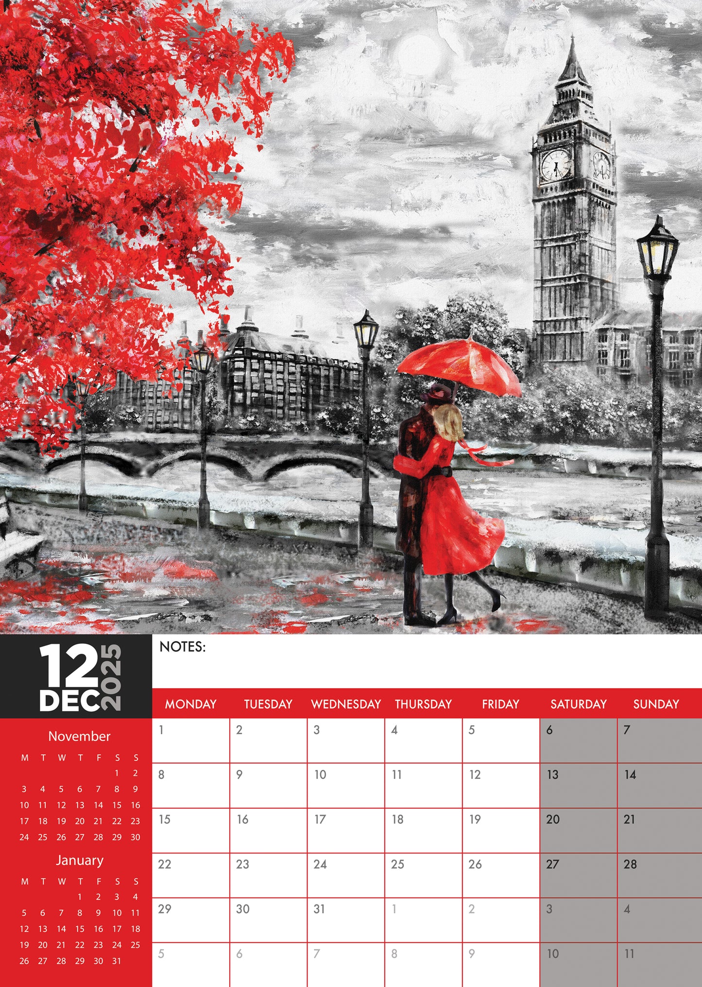 Art Of London Calendar 2025